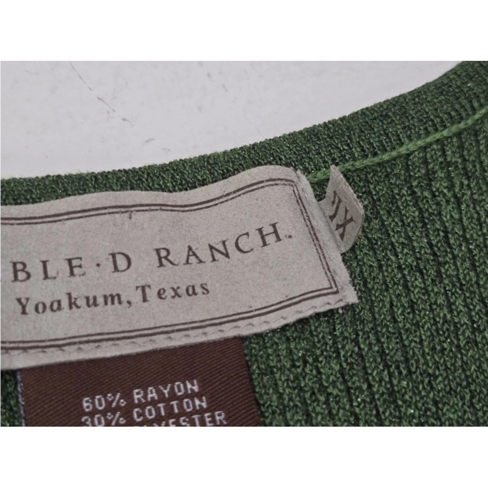 Double D Ranch Deep Green Ribbed Tank - Picture 6 of 6